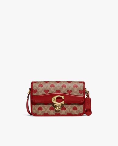  COACH - Túi đeo vai nữ chữ nhật Studio With Heart Print 