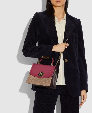  COACH - Túi xách tay nắp gập Parker 