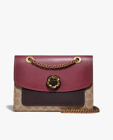  COACH - Túi đeo vai nắp gập khóa kim loại Parker 