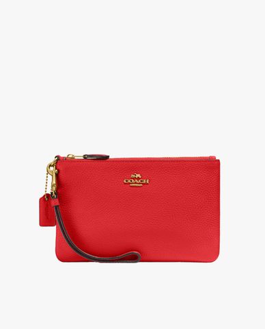  COACH - Clutch nữ khóa kéo kim loại 