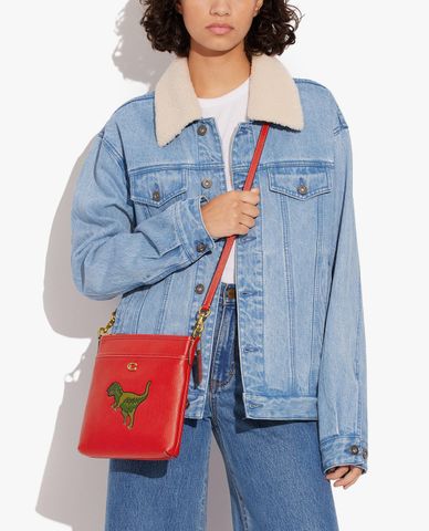  COACH - Túi đeo chéo nữ hình vuông Kitt Messenger With Rexy 