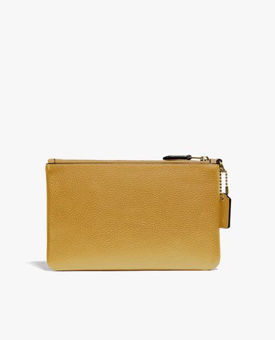  COACH - Ví cầm tay nữ khóa kéo kim loại 