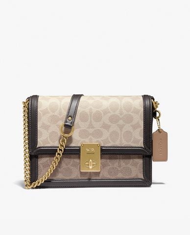  COACH - Túi đeo chéo nữ nắp gập phom chữ nhật Hutton 