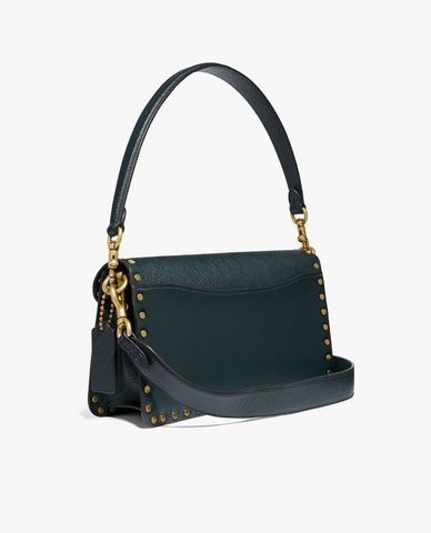  COACH - Túi đeo vai chữ nhật đính đinh tán Tabby 26 