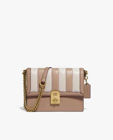 COACH - Túi đeo vai nắp gập Hutton Colorblock Quilting 
