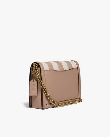  COACH - Túi đeo vai nắp gập Hutton Colorblock Quilting 