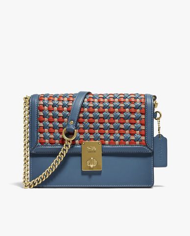  COACH - Túi đeo vai nữ nắp gập Hutton Weaving 