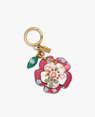  COACH - Thẻ treo hình bông hoa Tea Rose 