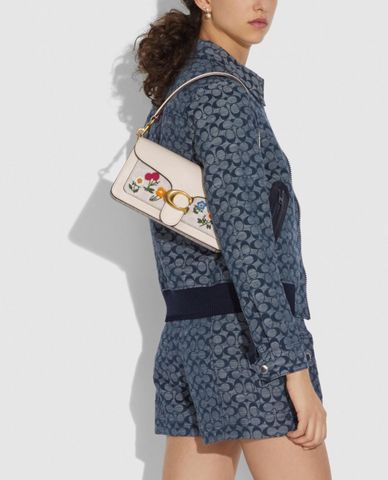  COACH - Túi đeo vai chữ nhật nắp gập Tabby 26 