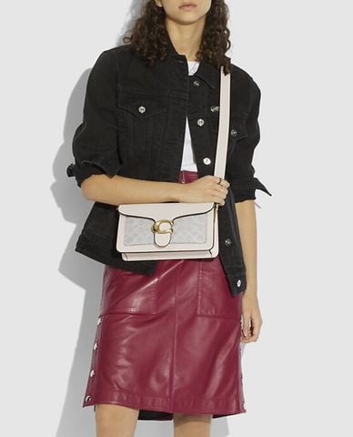  COACH - Túi đeo vai chữ nhật nắp gập Tabby 26 