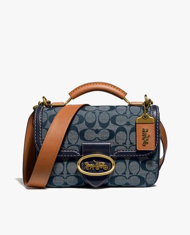  COACH - Túi đeo chéo chữ nhật nắp gập Riley 22 