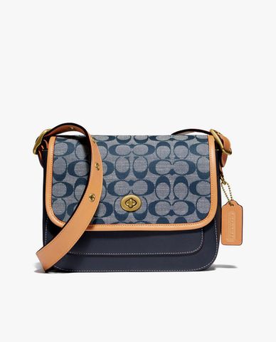  COACH - Túi đeo chéo nắp gập hình hộp vuông Rambler 