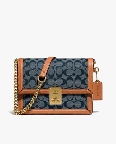  COACH - Túi đeo chéo nữ chữ nhật nắp gập Hutton 