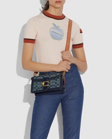  COACH - Túi đeo vai chữ nhật nắp gập Tabby 26 