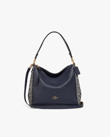 COACH - Túi đeo vai nữ chữ nhật Shay Signature Jacquard 
