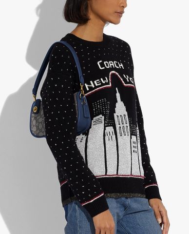  COACH - Túi xách tay nữ Swinger Bag In Signature Jacquard 