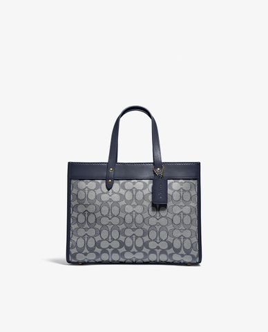  COACH - Túi đeo vai nữ chữ nhật Field 30 In Signature Jacquard 