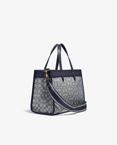  COACH - Túi đeo vai nữ chữ nhật Field 30 In Signature Jacquard 