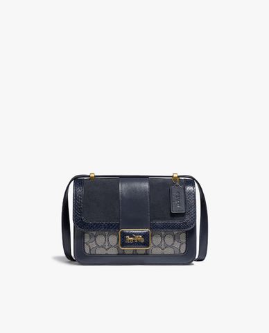  COACH - Túi đeo chéo nữ chữ nhật Alie Signature Jacquard 