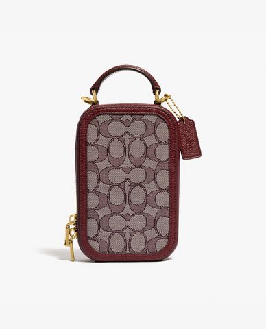  COACH - Túi đeo chéo phom chữ nhật Alie Signature Jacquard 