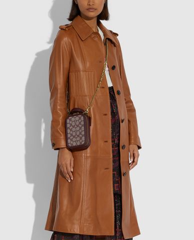  COACH - Túi đeo chéo phom chữ nhật Alie Signature Jacquard 