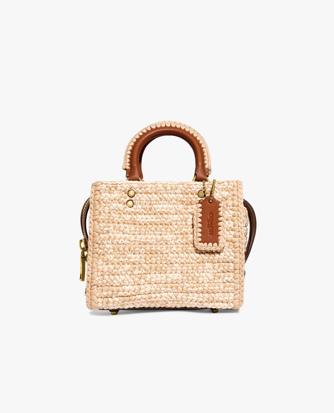 COACH - Túi đeo chéo nữ phom chữ nhật đan sợi Rogue 20