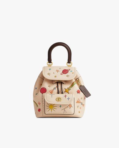  COACH - Balo nữ rút dây nắp gập thời trang 