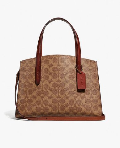  COACH - Túi xách nữ phối quai đeo Charlie Carryall 28 