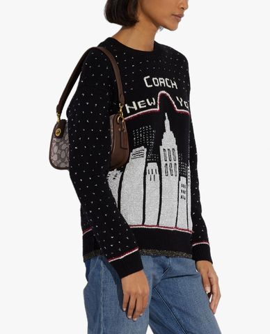  COACH - Túi xách tay nữ Swinger Bag In Signature Jacquard 