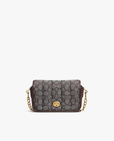  COACH - Túi đeo chéo nữ chữ nhật Dinky 18 In Signature Jacquard With Quilting 