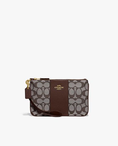  COACH - Ví nữ dáng dài phom chữ nhật Signature Jacquard 