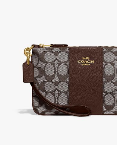  COACH - Ví nữ dáng dài phom chữ nhật Signature Jacquard 
