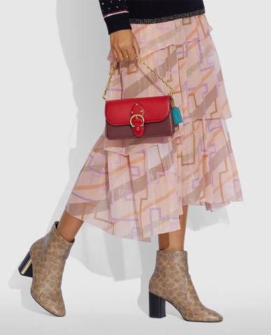  COACH - Túi xách tay nữ Cow Leather Olive Green 