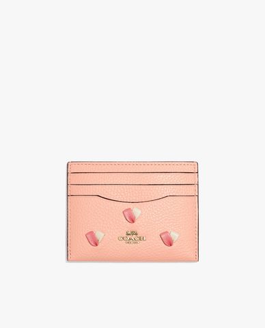  COACH - Ví đựng name card nữ Heart Embroidery 