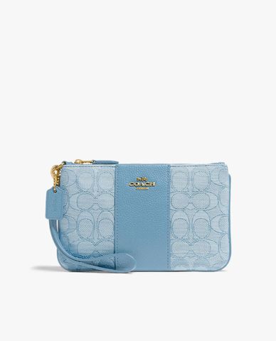 COACH - Ví cầm tay nữ Signature Jacquard 