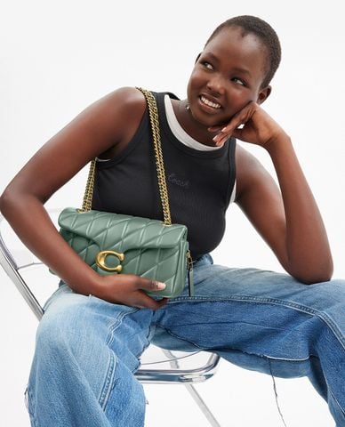  COACH - Túi đeo chéo nữ phom chữ nhật nắp gập Tabby 26 