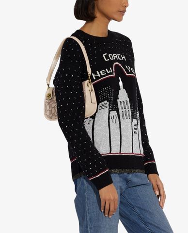  COACH - Túi xách tay nữ Swinger Bag In Signature Jacquard 