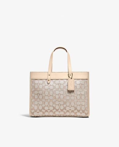  COACH - Túi đeo vai nữ chữ nhật Field 30 In Signature Jacquard 