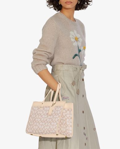  COACH - Túi đeo vai nữ chữ nhật Field 30 In Signature Jacquard 