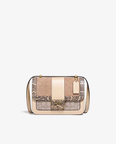  COACH - Túi đeo chéo nữ chữ nhật Alie Signature Jacquard 