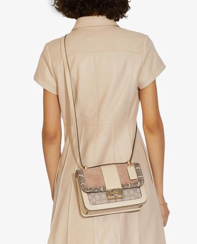  COACH - Túi đeo chéo nữ chữ nhật Alie Signature Jacquard 