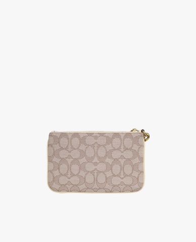  COACH - Ví nữ dáng dài phom chữ nhật phối zip Signature Jacquard 