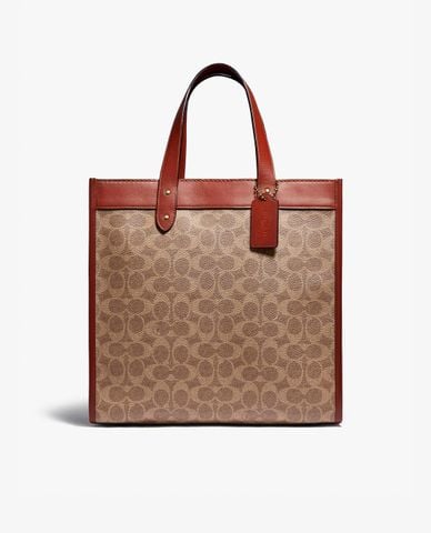  COACH - Túi đeo vai nữ chữ nhật Field Tote With Horse & Carriage Print 