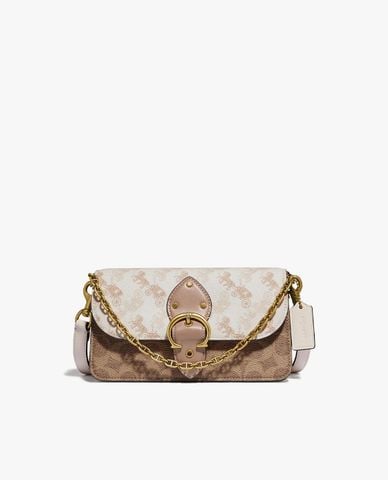  COACH - Túi đeo chéo nữ chữ nhật Beat In Signature Canvas 