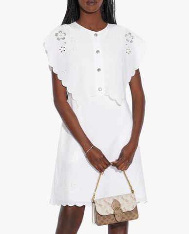  COACH - Túi đeo chéo nữ chữ nhật Beat In Signature Canvas 