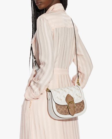  COACH - Túi đeo chéo nữ nắp gập Horse And Carriage Print 