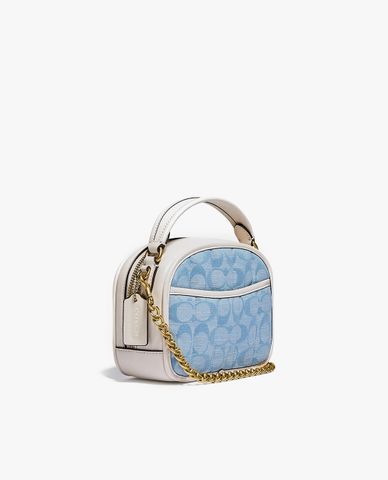  COACH - Túi xách tay nữ Lunchbox In Signature Chambray 