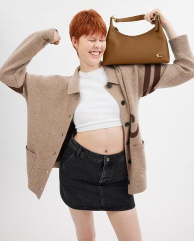  COACH - Túi đeo vai nữ phom chữ nhật phối quai thắt Juliet 