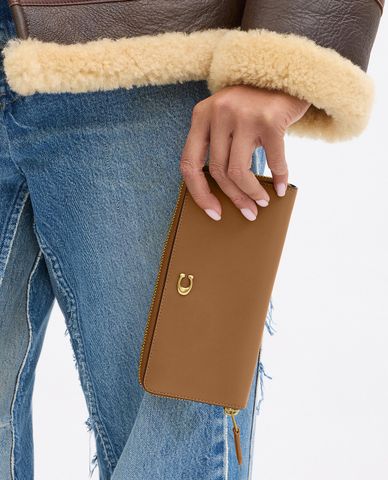  COACH - Ví nữ dáng dài phối khóa zip Essential Slim Accordion 