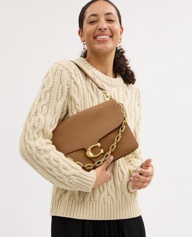  COACH - Túi đeo vai nữ phom chữ nhật Chain Tabby 30 